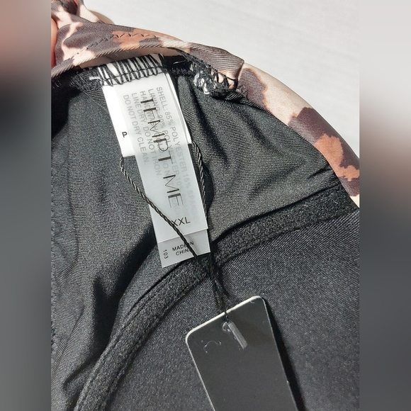 Tempt Me XXL Padded Pysh Up Bikini Top Leopard Print top only - Picture 5 of 9